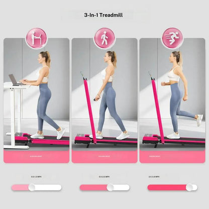 Walking Pad Treadmill With Handrail And Adjustable Incline