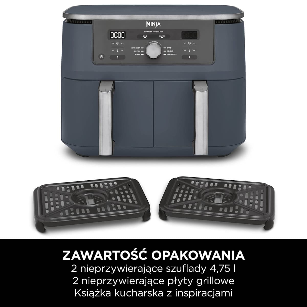 Ninja MAX 6-in-1 Dual Zone Air Fryer 9,5 l DZ400EUCYD