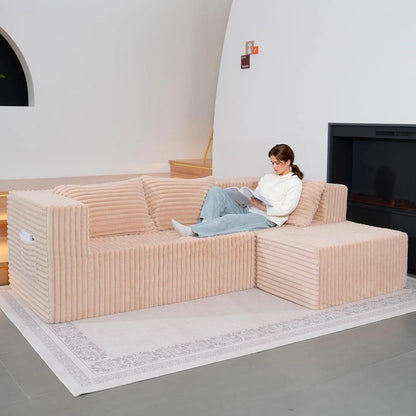 "Boneless Couch Rose" - Kanapa bez ramy Różowa